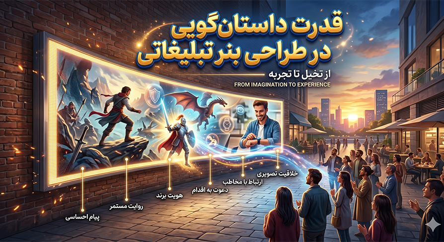 قدرت داستانگویی در طراحی بنر تبلیغاتی
