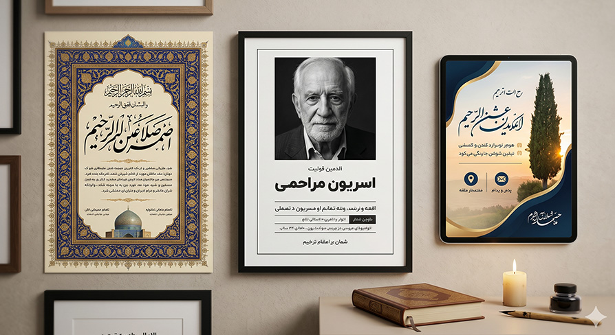 سبک های مختلف برای آگهی ترحیم