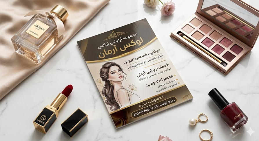 دانلود طرح لایه باز تراکت لوازم آرایشی و بهداشتی