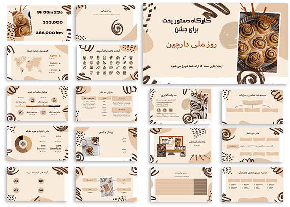  قالب آماده پاورپوینت طرح شیرینی