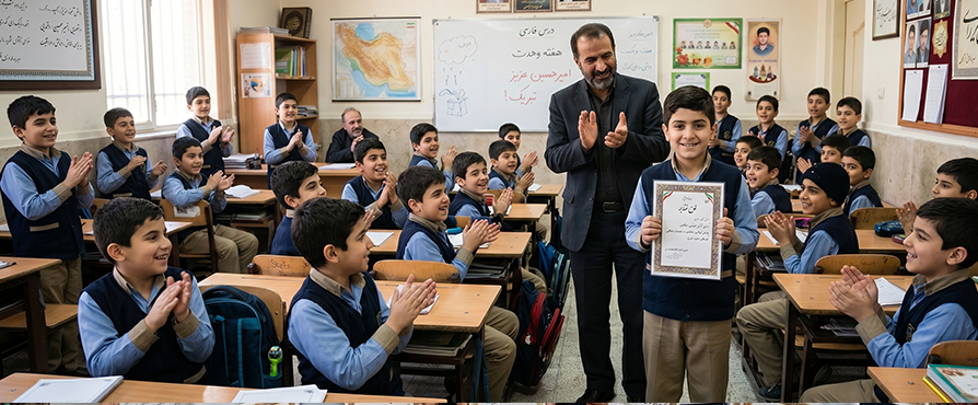لوح تقدیر دانش آموزی