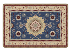 طرح کلاسیک و سنتی فرش آبی