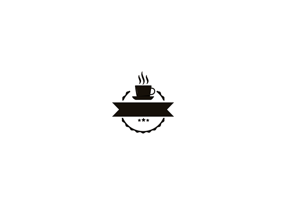  لوگوی کافی شاپ لایه باز طرح کاپ مشکی