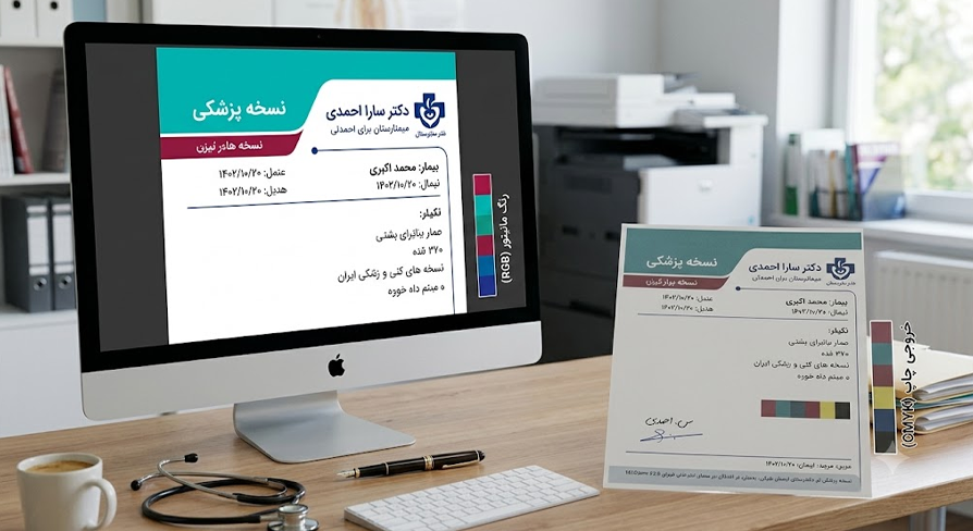 تفاوت رنگهای مانیتور و خروجی چاپ