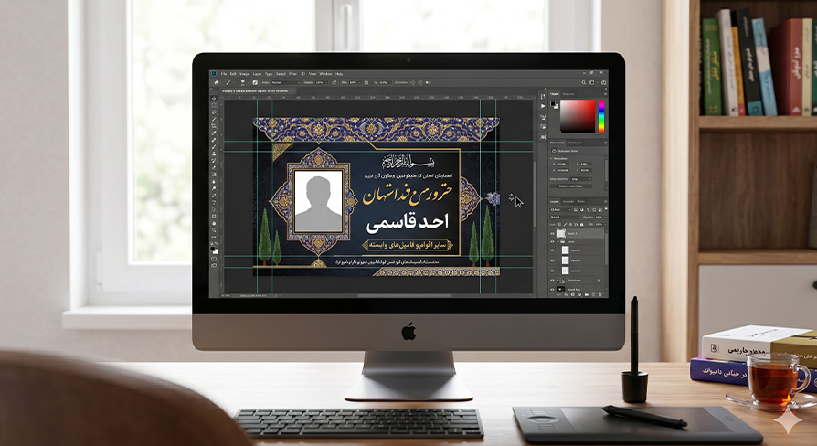 شخصی سازی آگهی ترحیم در فتوشاپ