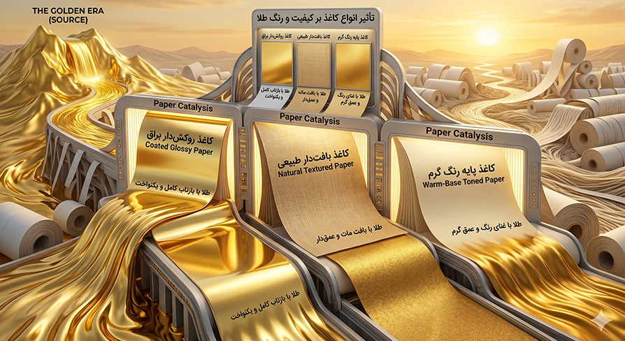 نقش کاغذ در کیفیت رنگ طلایی