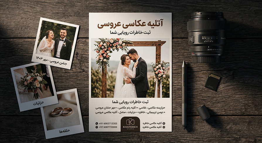 تراکت لایه باز اتلیه و عکاسی