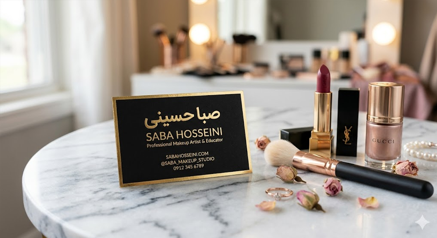 طرح لایه باز کارت ویزیت آرایشگاه زنانه
