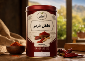 طرح لایه باز لیبل فلفل قرمز برای فروشندگان – فایل PSD