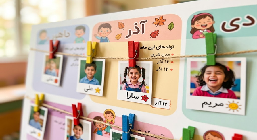 روش های جذاب برای نوشتن نام بچه ها روی برد تولد مدرسه