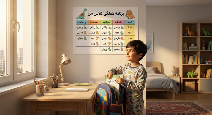 نقش برنامه هفتگی در استقلال کودکان
