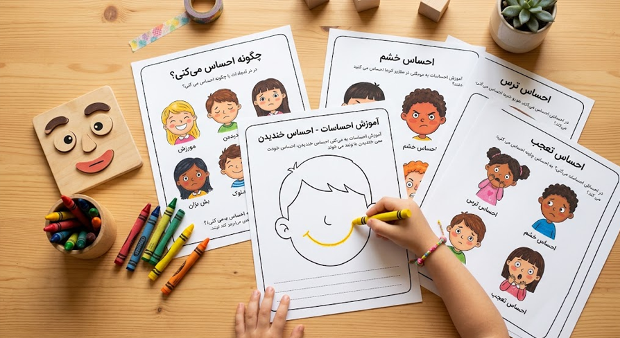 استفاده از کاربرگ و نقاشی برای درک هیجانات